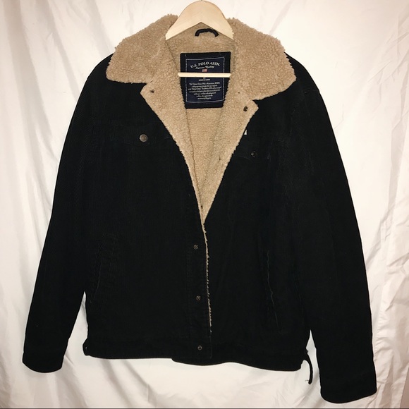 Polo Ralph Lauren Jackets & Blazers - VINTAGE US POLO ASSN CORDUROY FAUX FUR JACKET